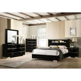 Carlie - 5 Piece Queen Bedroom Set With Chest - Black | Home Elegance USA