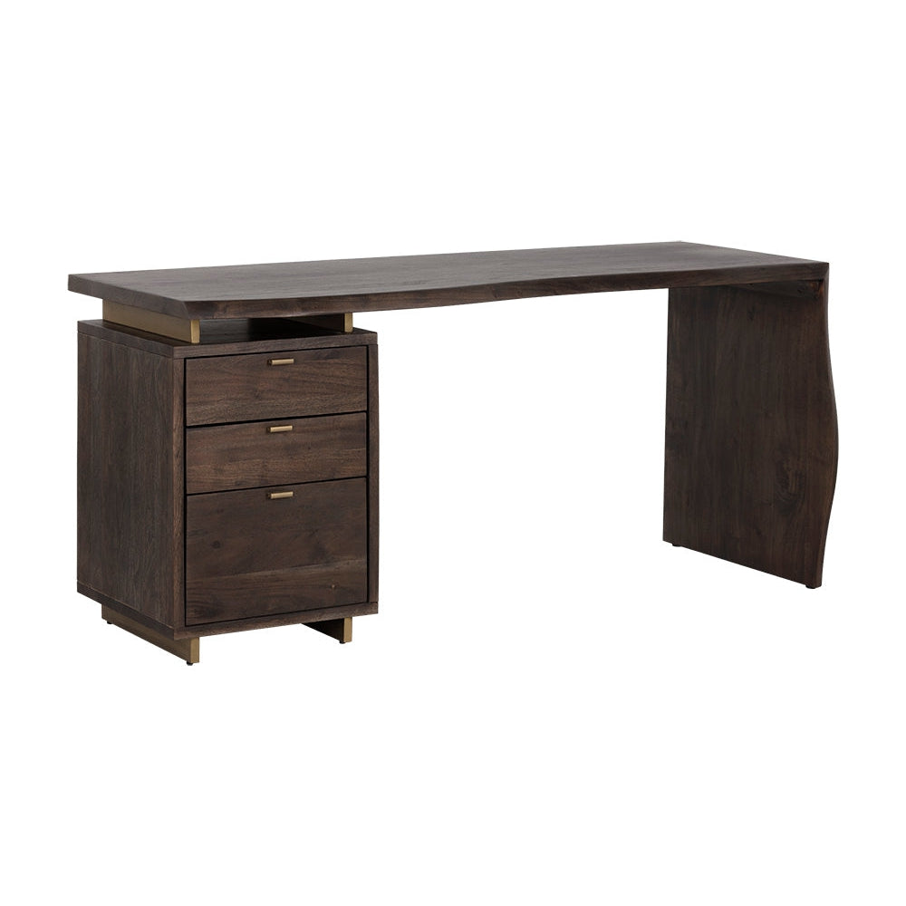 Lewis Desk - Dark Brown - Home Elegance USA