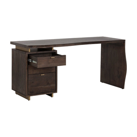 Lewis Desk - Dark Brown - Home Elegance USA