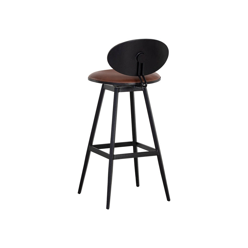 Ember Swivel Stool Bravo Cognac - Home Elegance USA