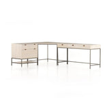 Four Hands Trey L-Shaped Desk System With Filing Cabinet
