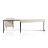 Four Hands Trey L-Shaped Desk System With Filing Credenza