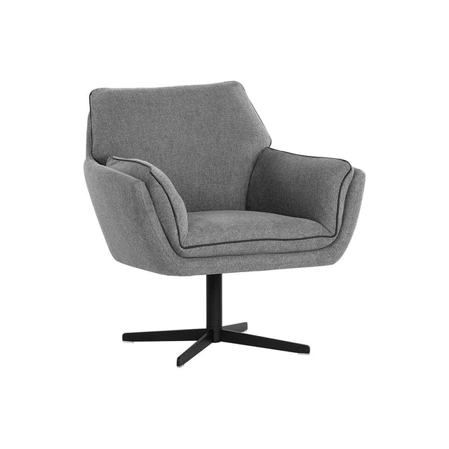 Florelle Swivel Lounge Chair - Belfast Koala Grey - Home Elegance USA