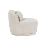 Soraya Swivel Armless Chair - Dove Cream - Home Elegance USA