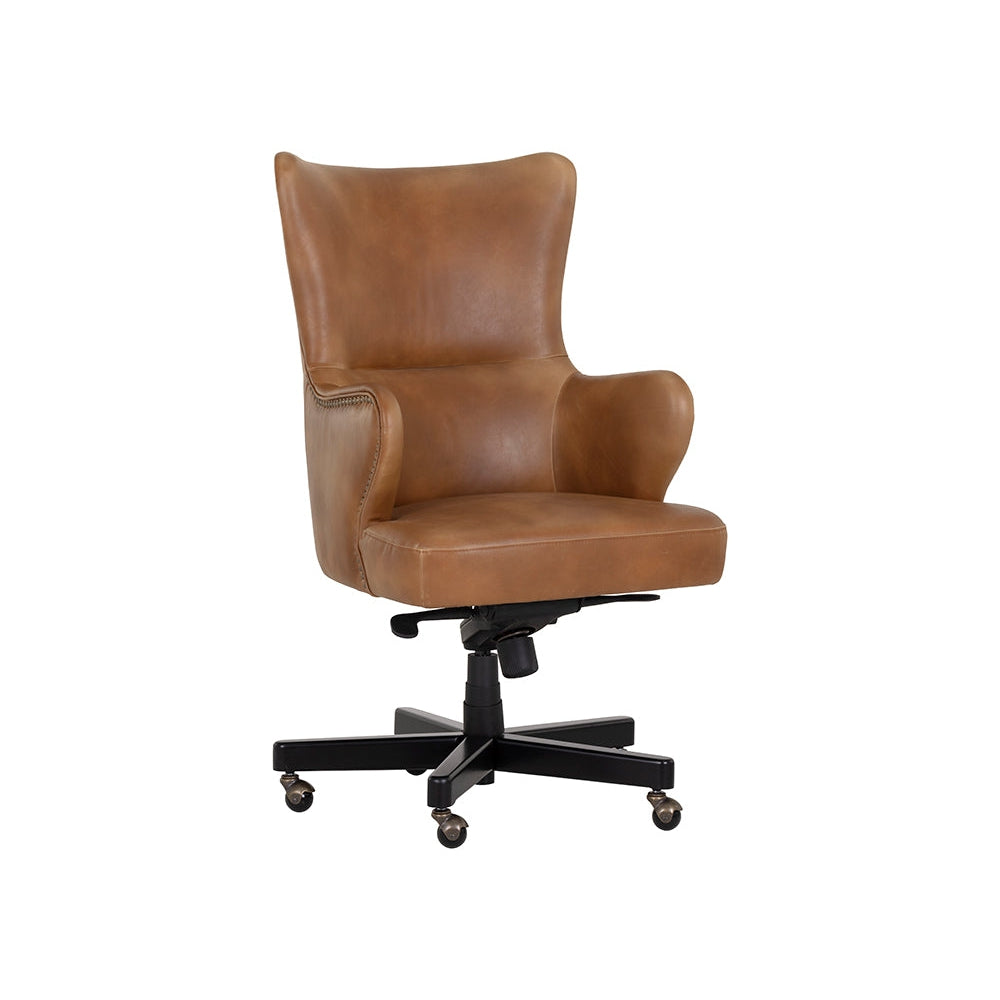 Hubert Office Chair - Tobacco Tan - Home Elegance USA