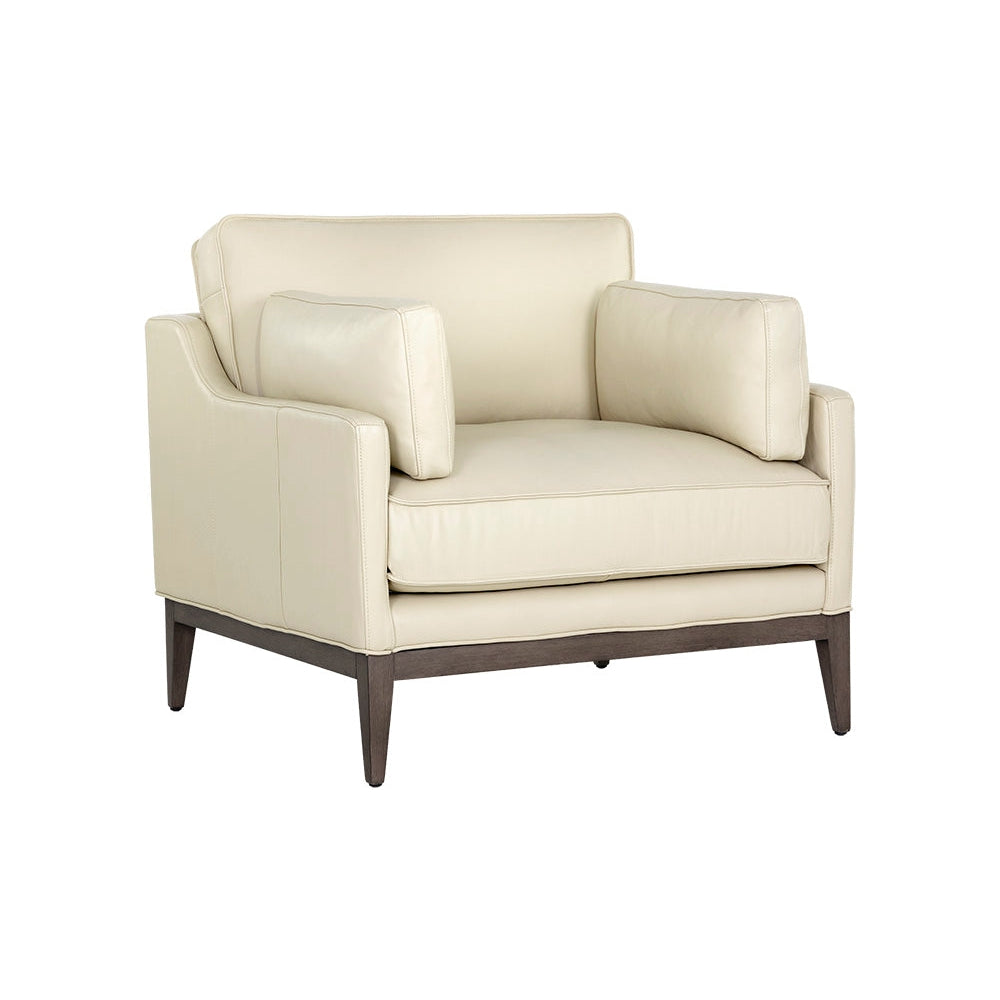 Mackenzie Armchair - Astoria Cream Leather - Home Elegance USA