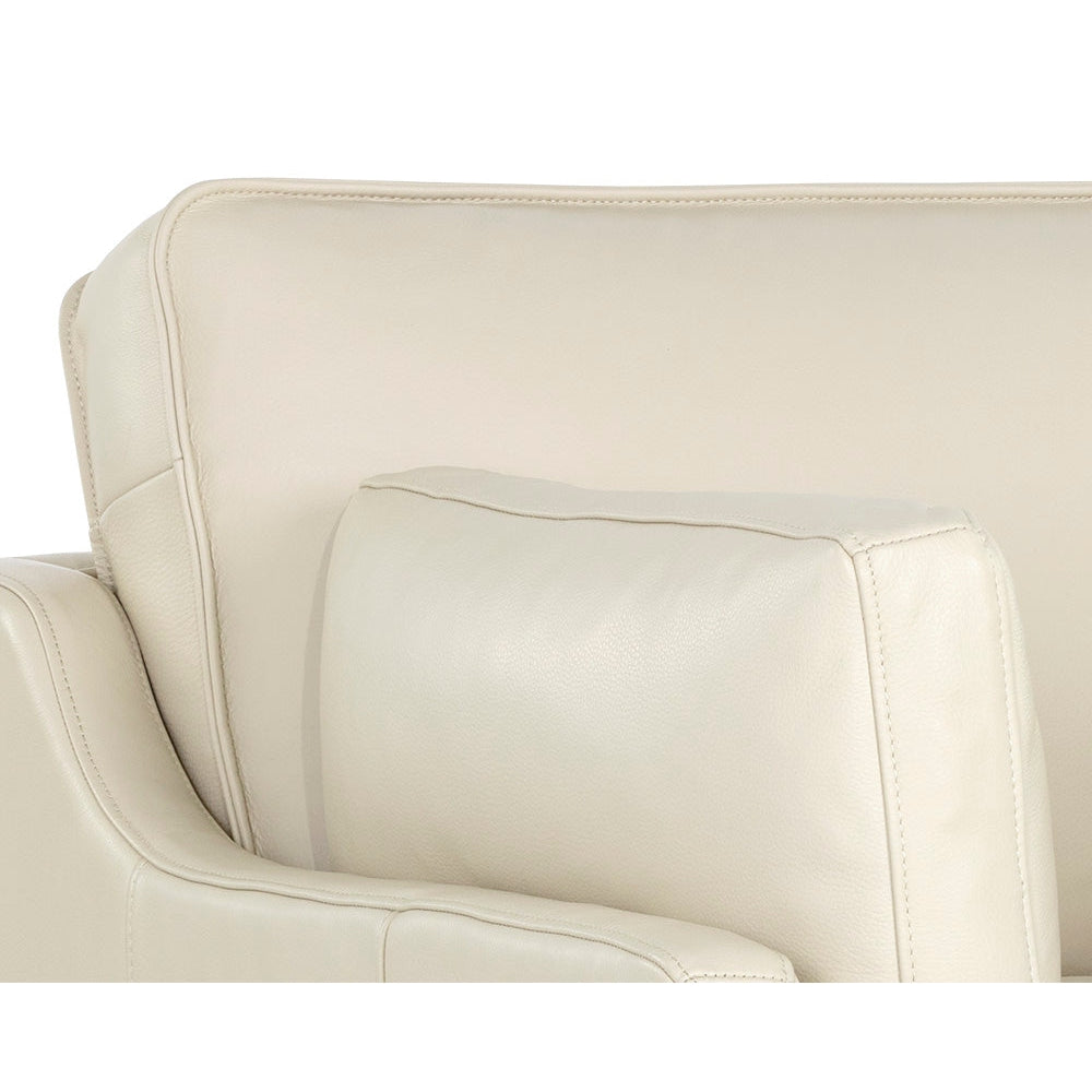 Mackenzie Armchair - Astoria Cream Leather - Home Elegance USA