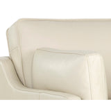 Mackenzie Armchair - Astoria Cream Leather - Home Elegance USA