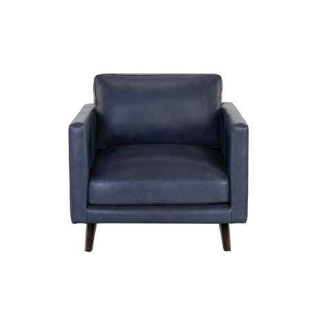 Rogers Armchair - Cortina Ink Leather - Home Elegance USA