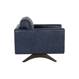 Rogers Armchair - Cortina Ink Leather - Home Elegance USA