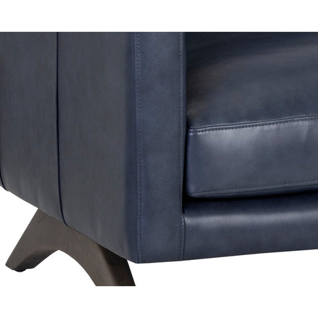 Rogers Armchair - Cortina Ink Leather - Home Elegance USA