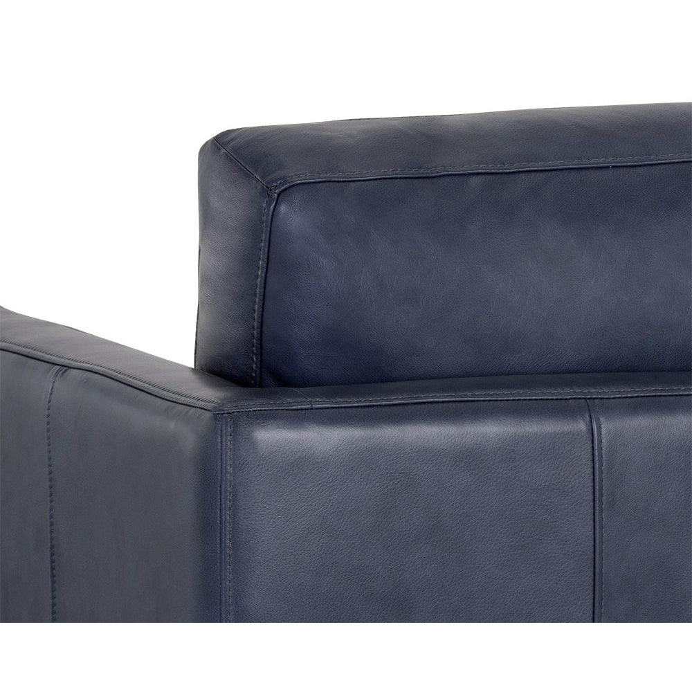 Rogers Armchair - Cortina Ink Leather - Home Elegance USA