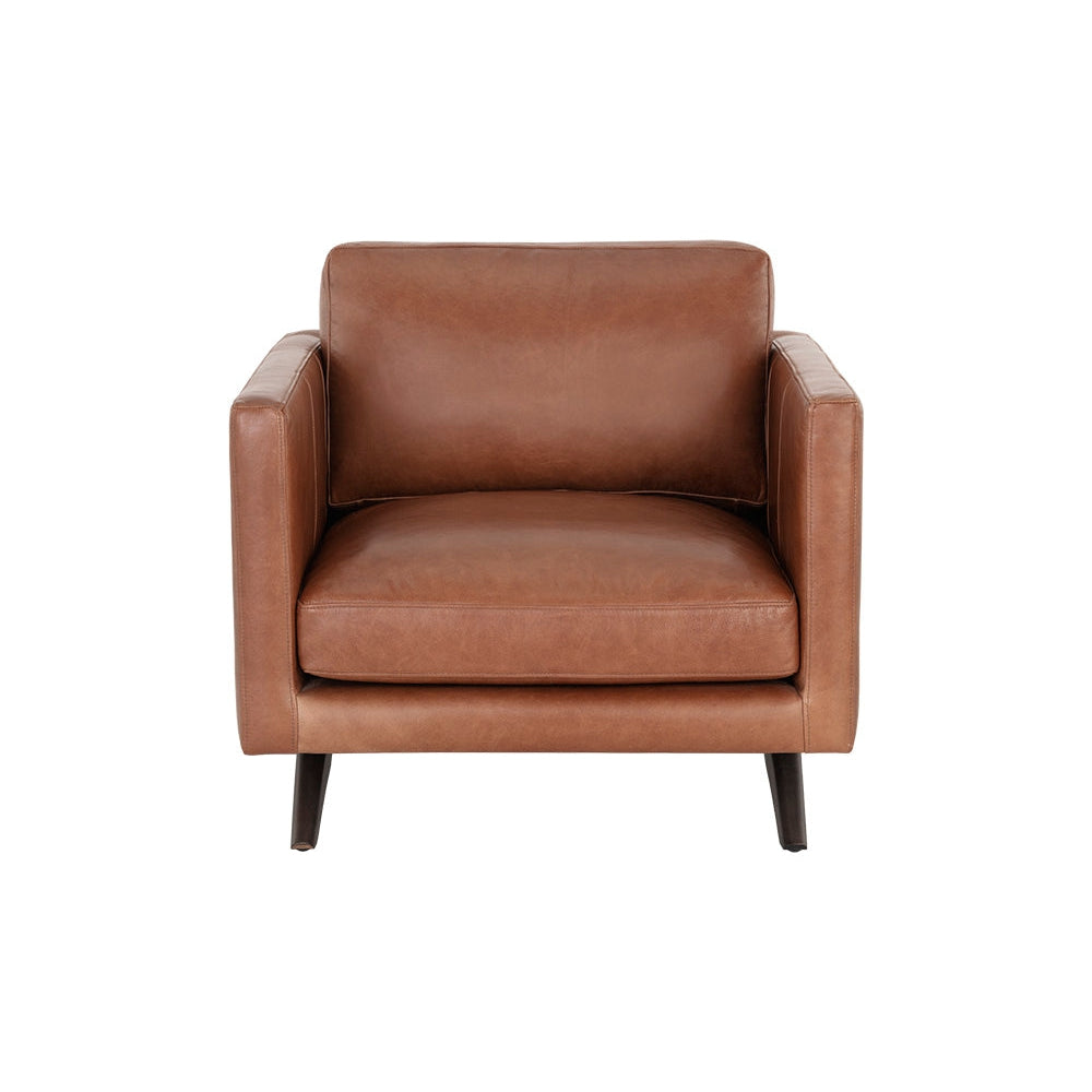 Rogers Armchair - Cortina Ink Leather - Home Elegance USA