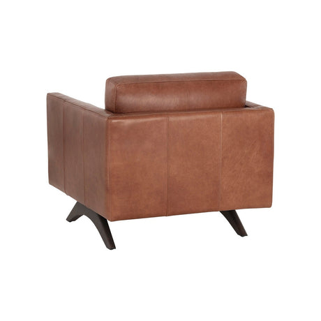 Rogers Armchair - Cortina Ink Leather - Home Elegance USA