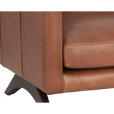 Rogers Armchair - Cortina Ink Leather - Home Elegance USA