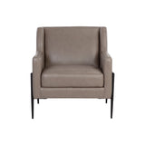 Talula Lounge Chair - Alpine Grey Leather - Home Elegance USA