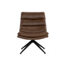 Keller Swivel Lounge Chair - Missouri Mahogany Leather - Home Elegance USA