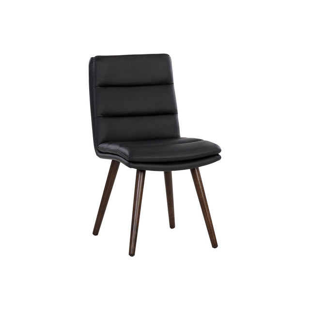 Zelia Dining Chair - Linea Black Leather - Home Elegance USA