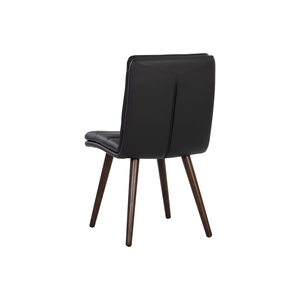 Zelia Dining Chair - Linea Black Leather - Home Elegance USA