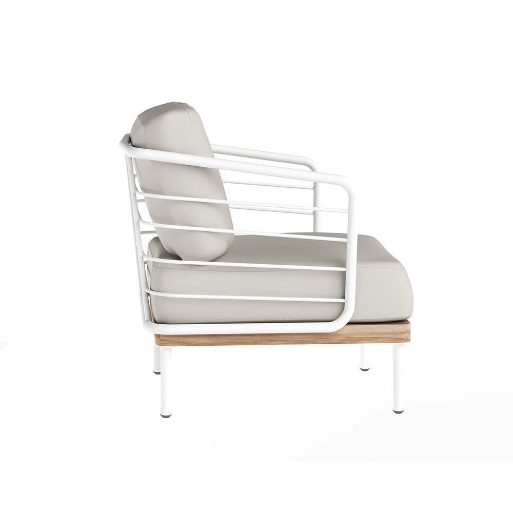 Leon Lounge Chair - White - Palazzo Cream - Home Elegance USA