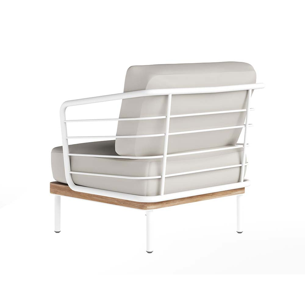 Leon Lounge Chair - White - Palazzo Cream - Home Elegance USA
