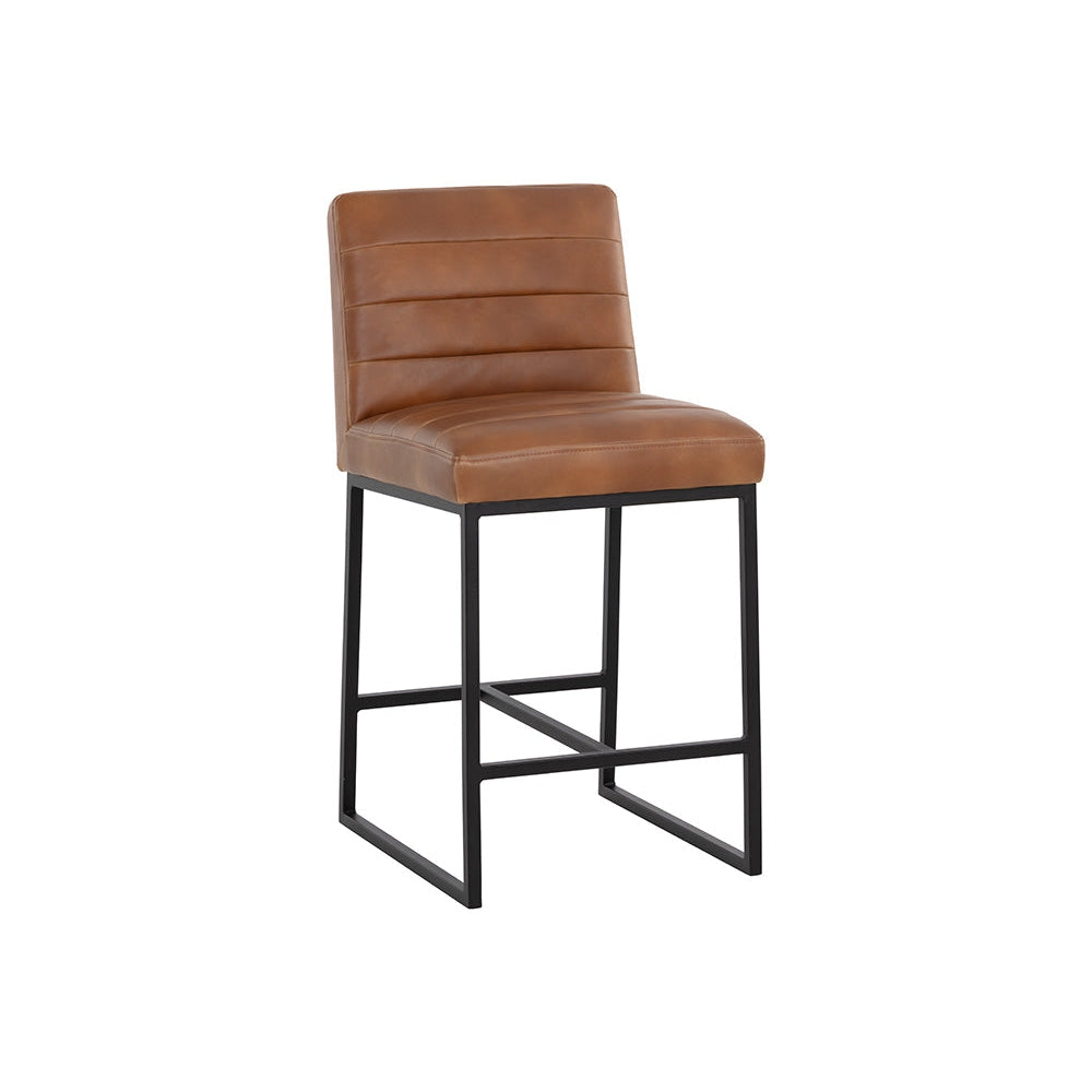 Spyros Counter Stool - Tobacco Tan - Home Elegance USA