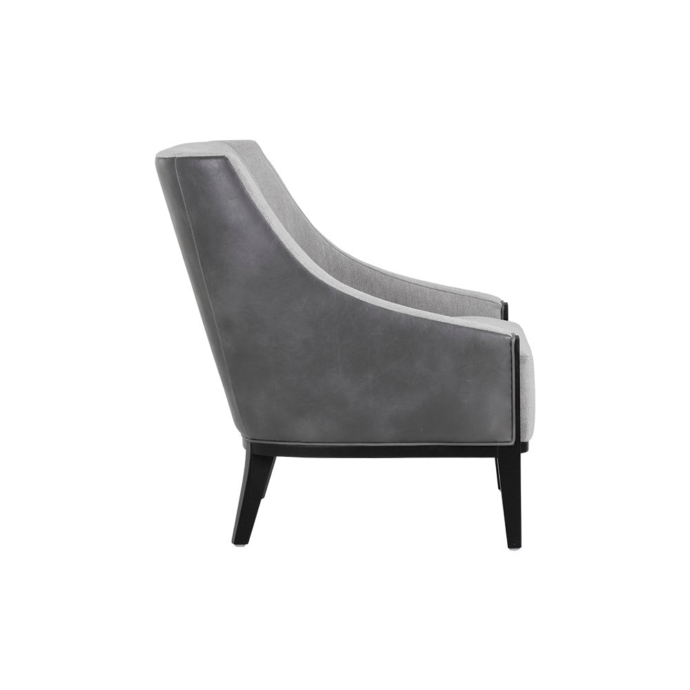 Aurora Lounge Chair - Polo Club Stone / Overcast Grey - Home Elegance USA