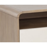 Kayden Nightstand - Cream Shagreen - Home Elegance USA