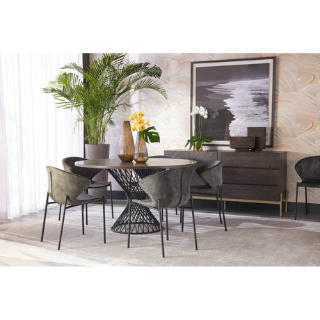 Madeira Dining Table - Ebony Brown - 54" - Home Elegance USA