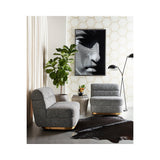 Florin Swivel Lounge Chair - Nash Zebra - Home Elegance USA