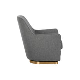 Marcela Swivel Lounge Chair - Belfast Koala Grey - Home Elegance USA