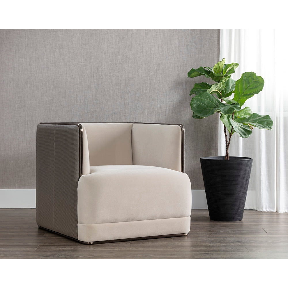 Sierra Armchair - Meg Taupe / Porcini Taupe - Home Elegance USA