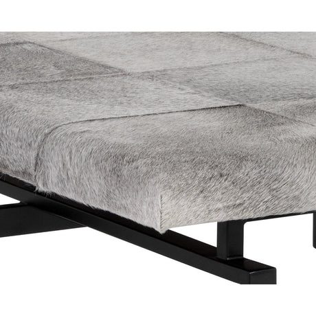 Pilar Ottoman - Grey - Home Elegance USA