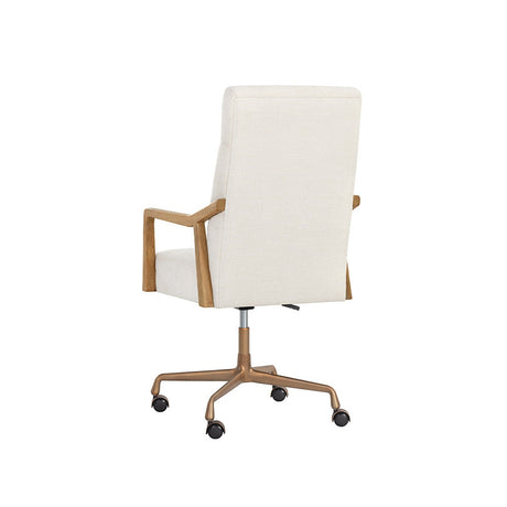 Collin Office Chair - Natural - Heather Ivory Tweed - Home Elegance USA