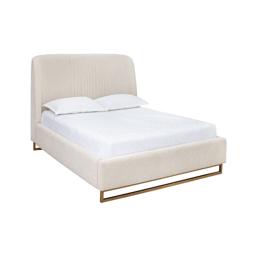 Nevin Bed Queen Dove Cream - Home Elegance USA