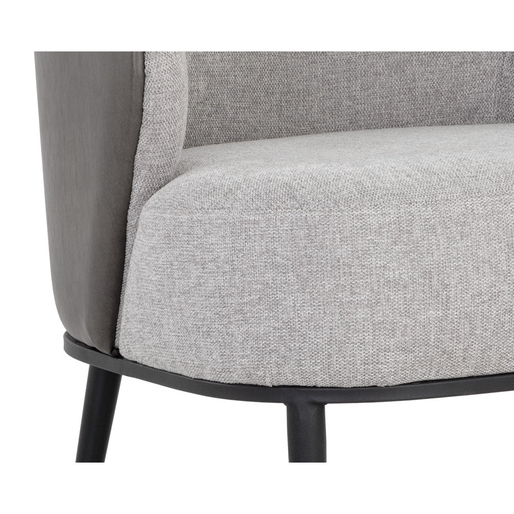 Nairobi Lounge Chair - Belfast Heather Grey / Bravo Ash - Home Elegance USA