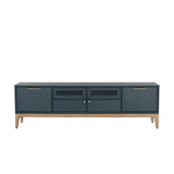 Rivero Media Console And Cabinet - Teal - Home Elegance USA