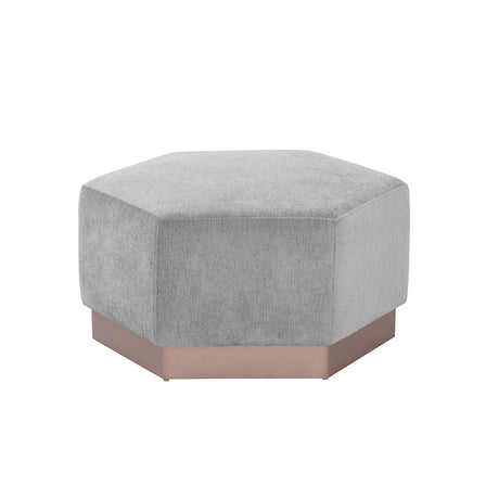 Amalia Ottoman - Polo Club Stone - Home Elegance USA