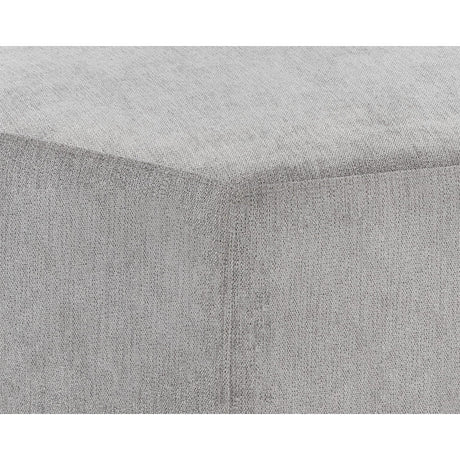 Amalia Ottoman - Polo Club Stone - Home Elegance USA