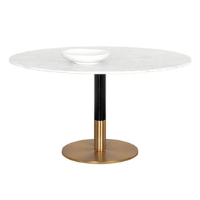 Massie Dining Table - White Marble | Sunpan