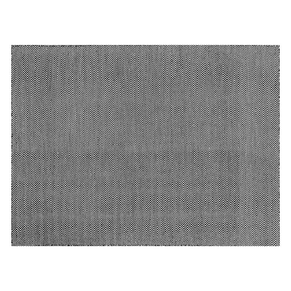 Cusco Hand - Woven Rug - Black / White | Sunpan - SUNPAN - 108765 - Home Elegance USA - 1