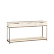 Rebel Console Table With Drawers - Champagne Gold - Cream | Sunpan