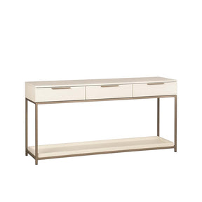 Rebel Console Table With Drawers - Champagne Gold - Cream | Sunpan