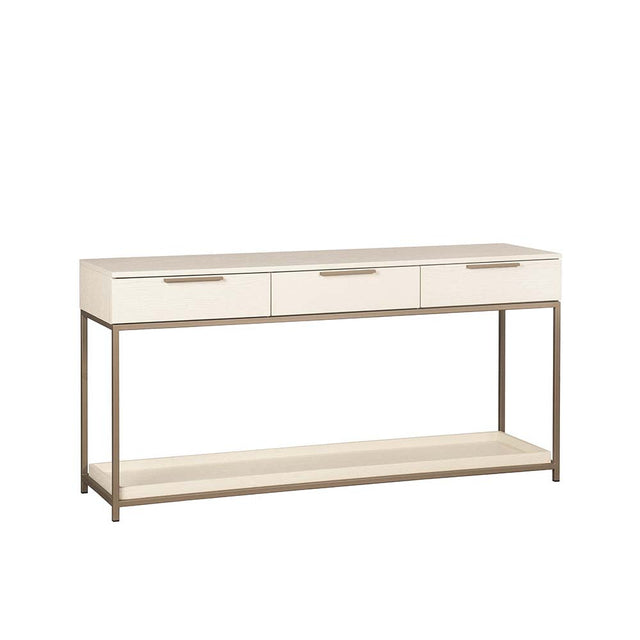 Rebel Console Table With Drawers - Champagne Gold - Cream - Home Elegance USA