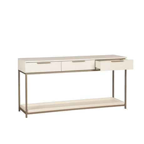 Rebel Console Table With Drawers - Champagne Gold - Cream - Home Elegance USA