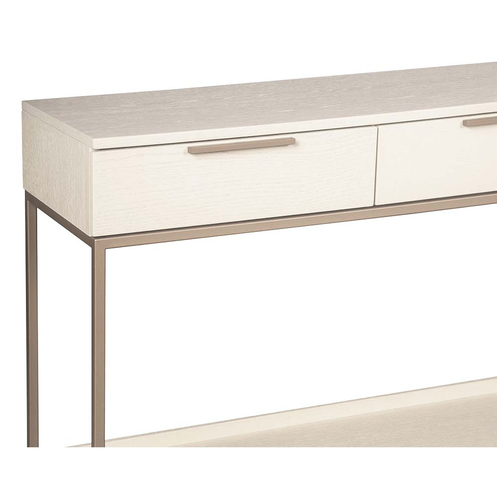 Rebel Console Table With Drawers - Champagne Gold - Cream - Home Elegance USA