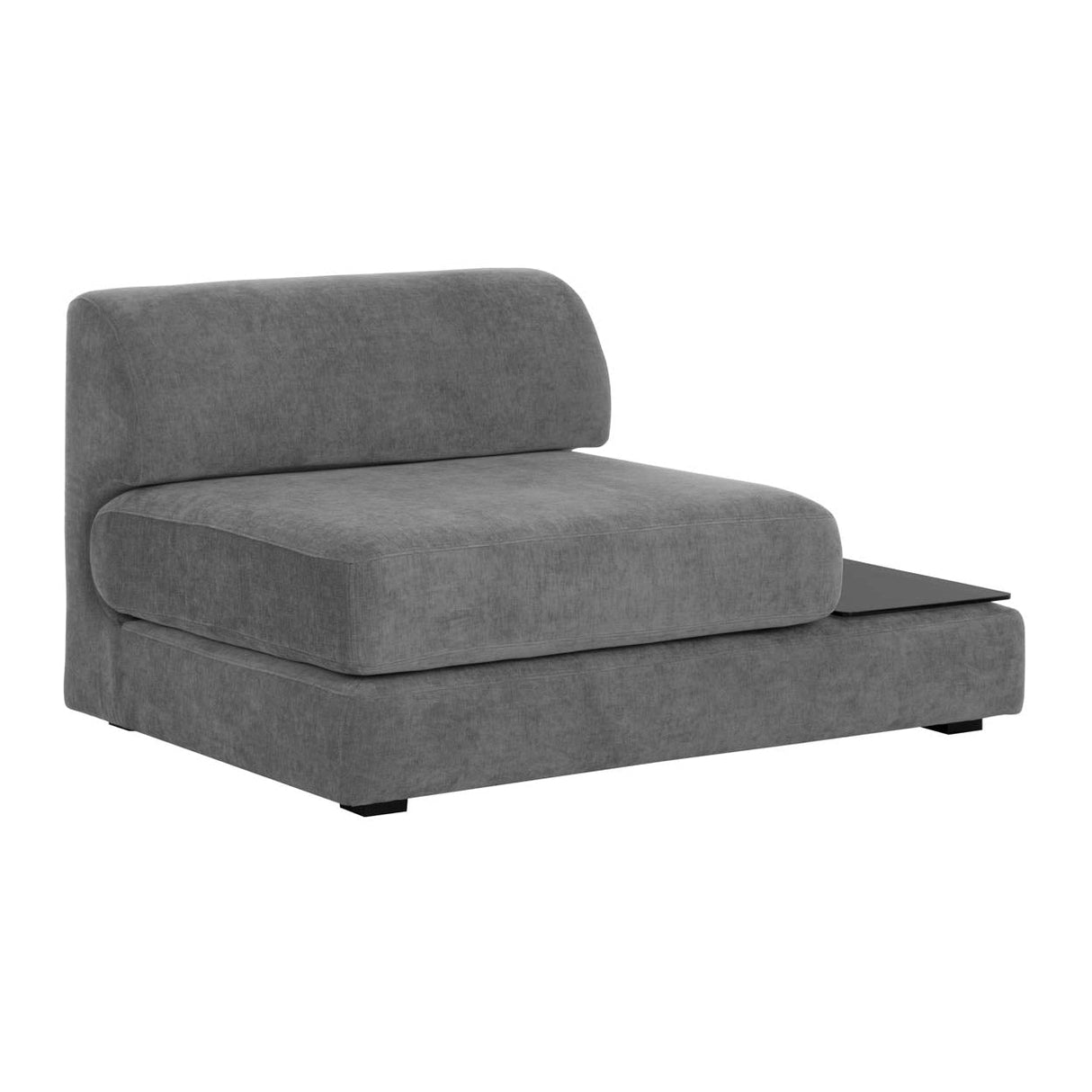 Harmony Modular - Armless Chair - Danny Dark Grey - Home Elegance USA