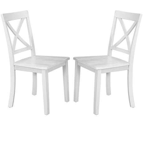 Orisfur. 5 Pieces Dining Table and Chairs Set for 4 Persons, Kitchen Room Solid Wood Table with 4 Chairs
