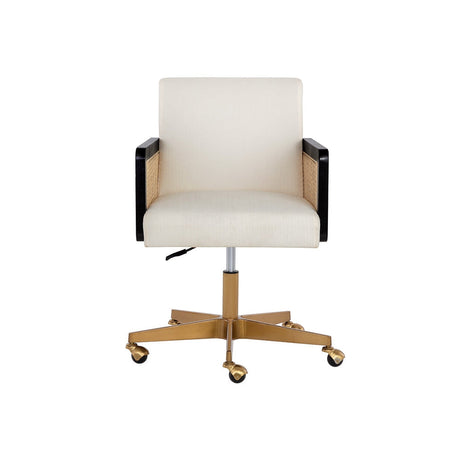 Claudette Office Chair - Linoso Ivory - Home Elegance USA