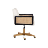 Claudette Office Chair - Linoso Ivory - Home Elegance USA